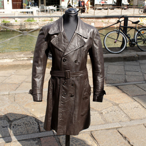 Trench pelle vintage - in,
