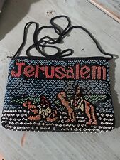 Borsa Jerusalem Art-To-Wear Hippie Tracolla Tessuto Funky Hand Made