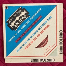 Lama BOLZANO - Cartoncino pubblicitario con veline anni '50