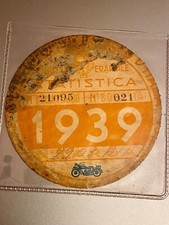 BOLLO RACI 1939 Tassa di Circolazione MOTO GUZZI Sport Mas Gilera BIANCHI Sertum