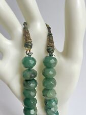 COLLANA ETNICA IN AUTENTICO SMERALDO MASSIVO (RADICE DI SMERALDO)