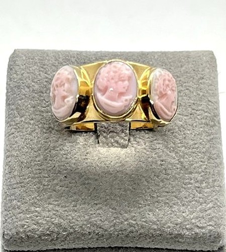 Anello oro 14kt con - 14kt, cammei