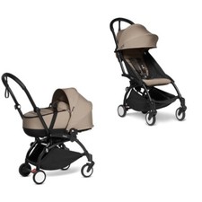 Babyzen Yoyo2 Duo Passeggino 6M+ Bassinet 0M+ Telaio Nero/ Rivestimento Taupe