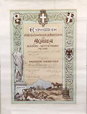 1903 DIPLOMA MANNETTI ANTRODOCO ESPOSIZIONE AGRICOLA ZOOTECNICA ABRUZZESE AQUILA