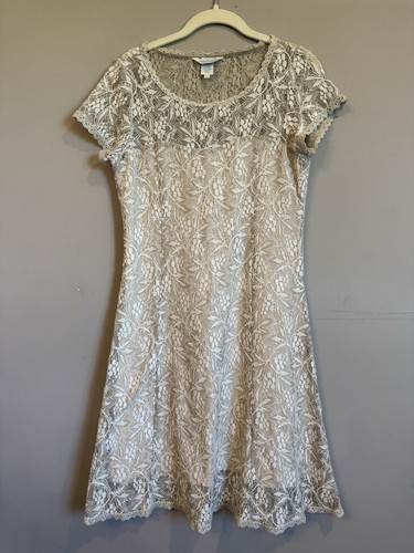 Abito sundance beige pizzo - beige,