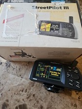 Pacchetto ricevitore GPS Garmin Street Pilot III con caricatore auto scheda dati CD, funziona!