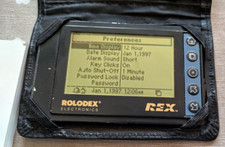 Vinatge Organizzatore elettronico Franklin Rolodex REX-3 + docking station