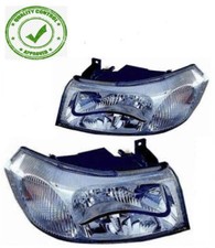 SET 2 FARO FANALE PROIETTORE ANTERIORE PER FORD TRANSIT 2000 2006 H4 CORPO NERO