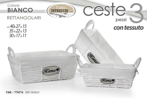 Ceste bianche cestini - ceste, bianco