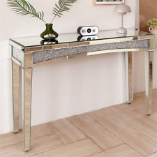 Tavolo consolle argento vetro