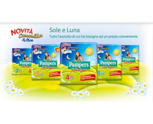 Pannolini pampers sole luna - e,