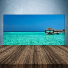 140x70 Paraschizzi in Vetro Temperato Paesaggio marino Decorazione