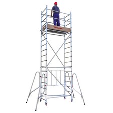 TRABATTELLO ALLUMINIO FARAONE RAPID 160 OTTIME CONDIZIONI CON RUOTE H 8 MT USATO