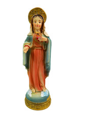 Statua Cm 8 Sacro Madonna Cuore - Arte Sacra Santo Idea Regalo