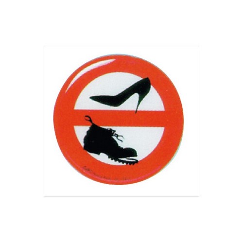 Divieto scarpe bordo adesivo - scarpe,