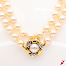 Collana di Perle 750/18K Oro