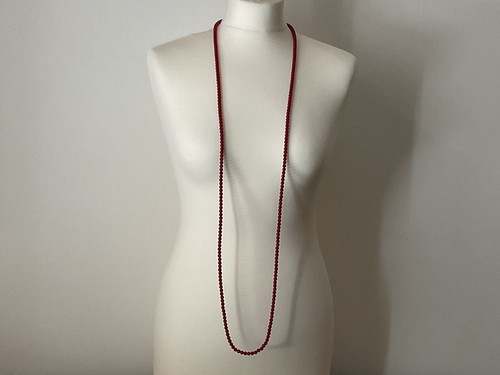 Collana lunga con - , perline