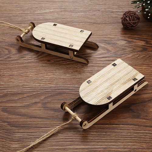 Mini slitta ornamento ciondolo