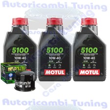 Kit Tagliando Olio Motul 5100 10W40 Filtro Per Suzuki GW250 Inazuma FZ 2012>2018