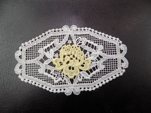 Inserto pizzo macrame - macrame', ecru'