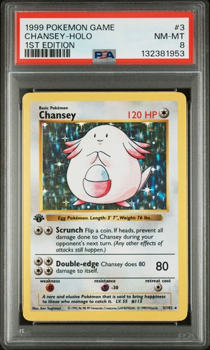 Chansey holo 1st edition - chansey-holo,