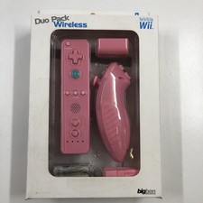 NEUF NEW manette + nunchuk sans fil rose taille officiel nintendo WII/U