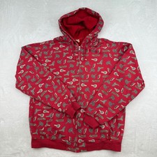 Vintage Loyal Army Hoodie XL Red Full Zip Video Game Controller Print RARE