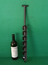 ANTICO UTENSILE PUNTA MACCHINA PERFORATRICE? IN FERRO BATTUTO LUNGO 61 CM. CO95