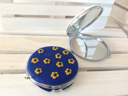 Specchietto borsa base - specchietto, blu