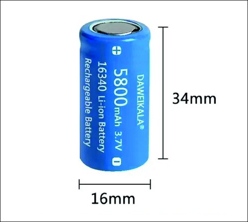 Batteria ricaricabile 16340 - batteria,