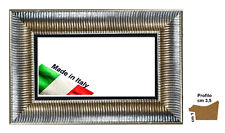 Cornice in legno argento e nera , classica per foto,stampe,poster  Spess  cm 3,5