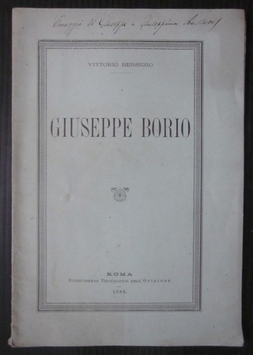 1888 giuseppe borio - borio, biografia