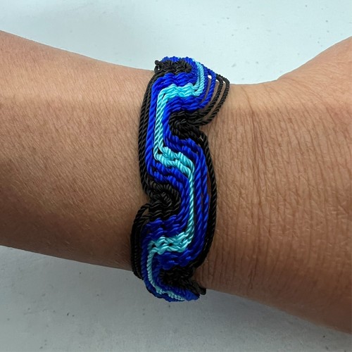 Braccialetto cotone nero - braccialetto,