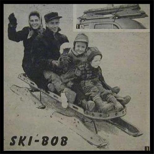 Ski bob bobsled con corridori - bobsled,