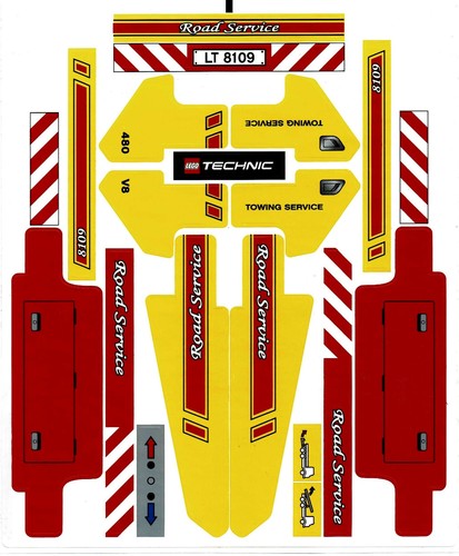 Lego technic 8109 adesivo - lego,