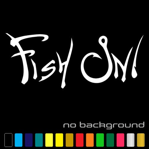Adesivo fish decalcomania - adesivo,