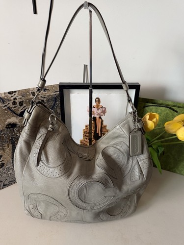 Borsa tracolla coach grigia - borsa, a
