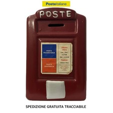SALVADANAIO • Cassetta Postale Rossa • Poste Italiane • Vintage / In Ceramica