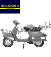 0702 - KIT SERIE FREGI ADESIVI COFANO + PARAFANGO PIAGGIO VESPA 200 RALLY