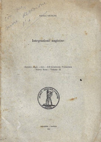 Integrazioni angioine - .,