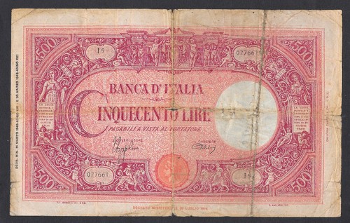 Italia regno banconota lire - italia,
