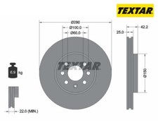 2 pieces brake disc Pro Textar
