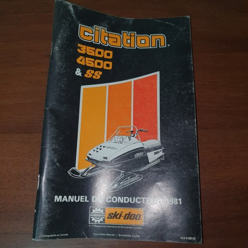 Manuale uso ski doo citation - doo,