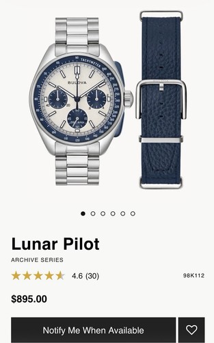 Orologio bulova lunar pilot - bulova,
