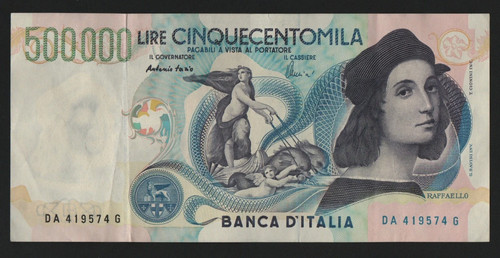 500000 lire raffaello sanzio - 500000,