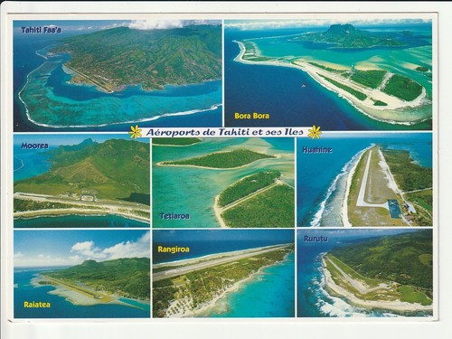 Cartolina aeroporto tahiti - cartolina,