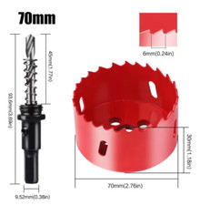 sega a tazza 70 in acciaio punta trapano bimetallica per alluminio ferro acciaio