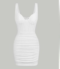 Vestito Bodycon Bianco Shein