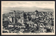 Cagliari, Panorama visto dai Bastioni, cartolina 