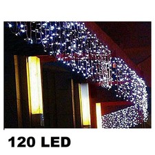 TENDA LUMINOSA DI NATALE LED ESTERNO LUCI 120 LED 3 MT X 0,75 CM BIANCO FREDDO
